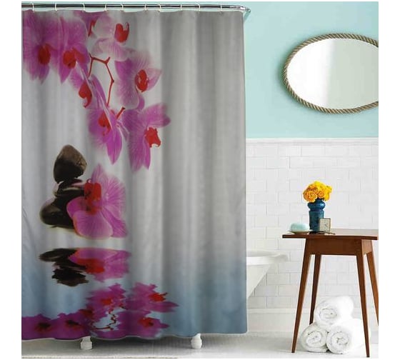 Изображение товара Тканевая шторка для ванны Melodia della vita MZ-74 Процветание 180х180см 20844