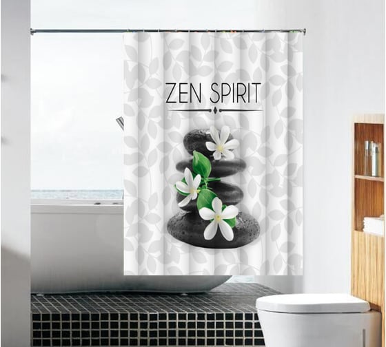 Изображение товара Тканевая шторка для ванны Melodia della vitaДуховный мир MZ-96 180х180см 20866