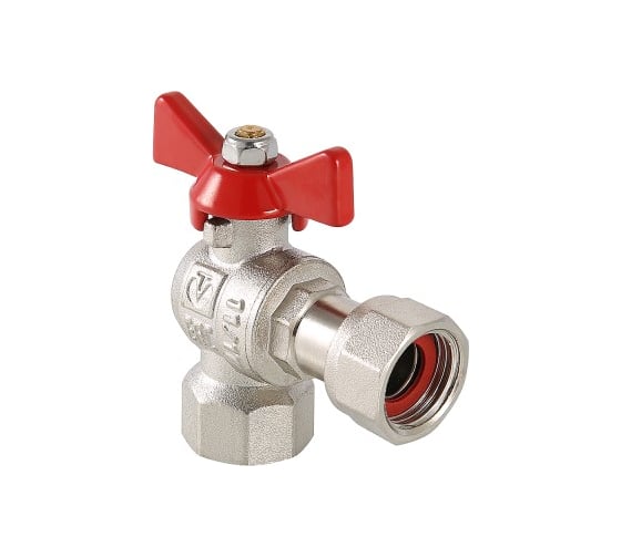 Изображение товара Шаровый кран VALTEC BASE угловой с накидной гайкой, 1 внутренняя-внутренняя VT.266.N.0606