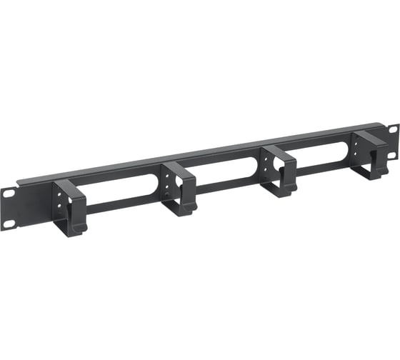 Изображение товара Кабельный органайзер ITK 19 дюйм 1U 4 кольца черный CO05-1M4RM