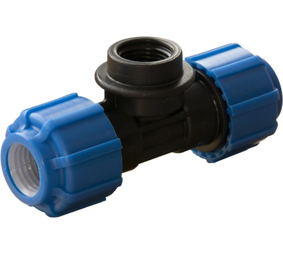 Изображение товара Тройник Политэк тпк-аква с внутренней резьбой ф32x1/2x32 52321232