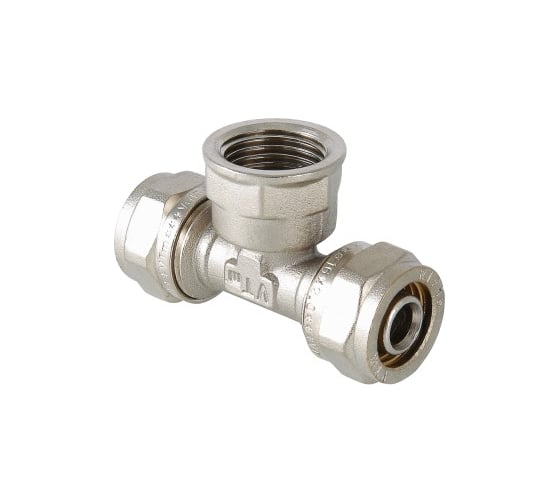 Изображение товара Обжимной тройник VALTEC с переходом на внутреннюю резьбу 32х1 1/4 VTm.332.N.320732