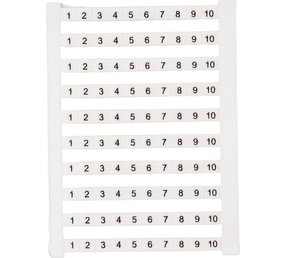 Изображение товара Маркеры для ЗНИ TDM ELECTRIC с нумерацией №№ 1-10 100 шт SQ0803-0027