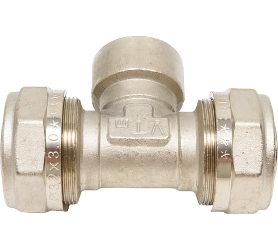 Изображение товара Обжимной тройник VALTEC с переходом на внутреннюю резьбу 32х1 VTm.332.N.320632