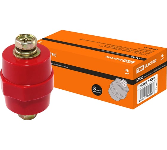 Изображение товара Изолятор TDM ELECTRIC SM35 силовой H35xD32xM8мм с болтом SQ0807-0009