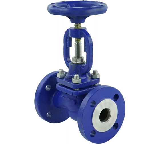 Изображение товара Клапан запорный сальниковый DN.ru 215F Ду40 Ру40 фланцевый, стальной со штурвалом D090-01632