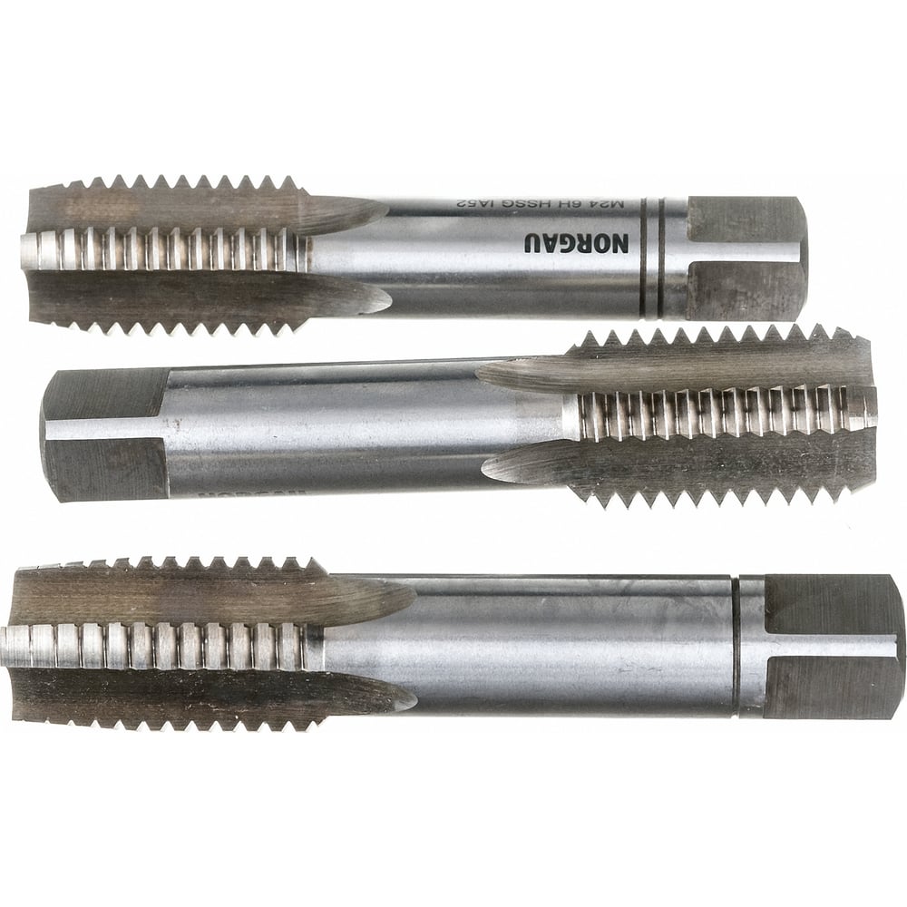 Изображение товара Комплект ручных метчиков NORGAU 3 шт М24х3 быстрорежущая сталь