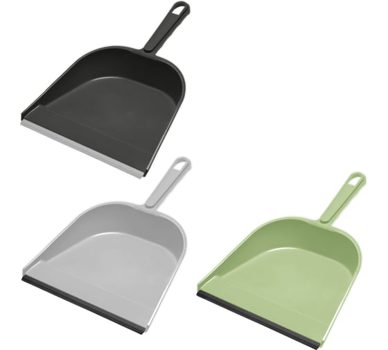 Изображение товара Совок для мусора YORK низкая ручка с резиновой кромкой ширина 23 см пластик цвет ассорти 61020 061020