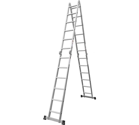 Изображение товара Алюминиевая многофункциональная лестница STARTUL 4x6 ступень, стремянка - 330 см, лестница - 680 см, 15.8 кг ST9732-06