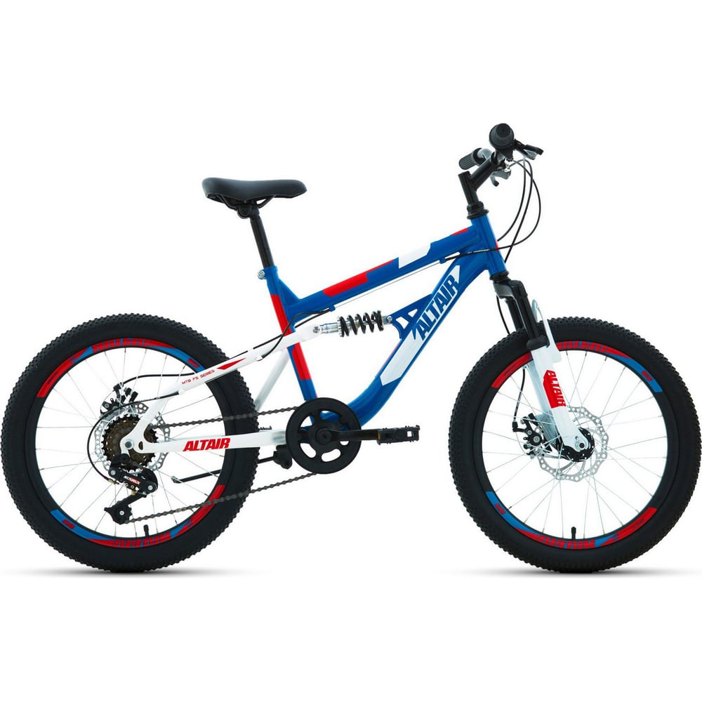 фото Велосипед altair mtb fs 20 disc, рост 14, 2019-2020, синий/красный rbkt02n06003