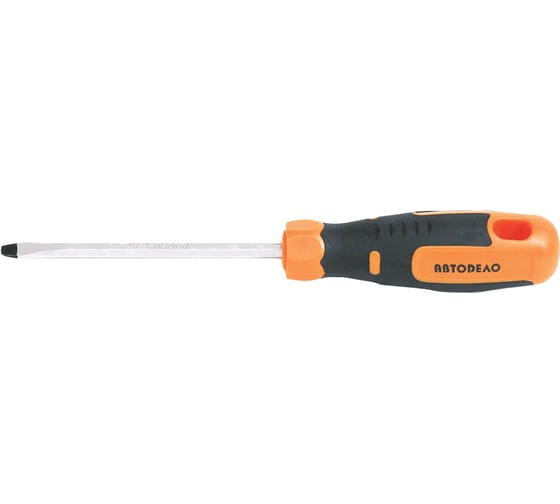 Изображение товара Шлицевая отвертка АвтоDело 6х100 мм 6 граней стержень 39473 11687
