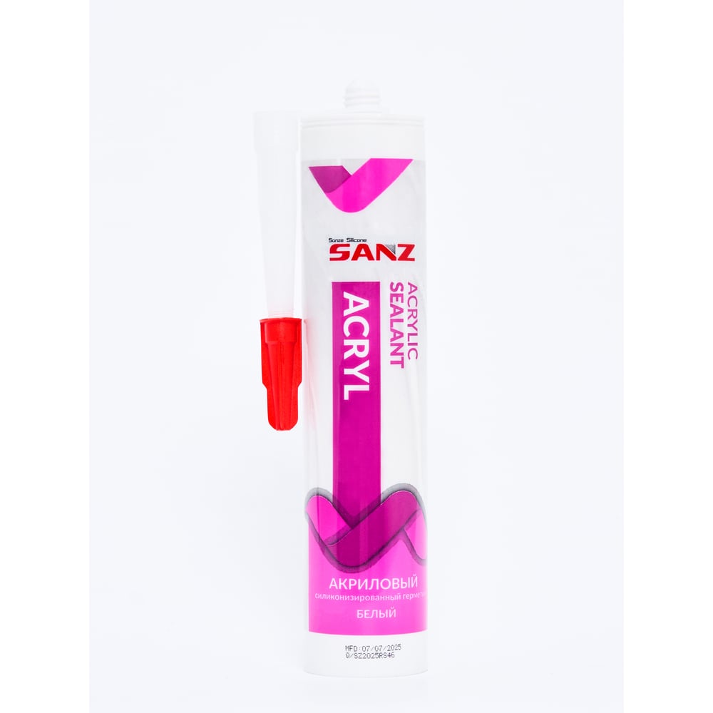 Изображение товара Герметик акрилово-си постойкий SANZ ACRYL-S 280 мл для гипсокартона и бетона