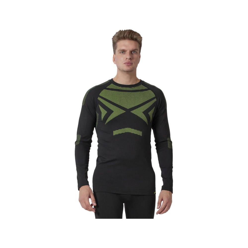 Изображение товара Мужское термобелье-фуфайка White Owl SIR-T черный с зеленым