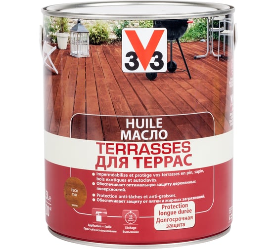 Изображение товара Масло для террас V33 Тиковое Дерево 102193
