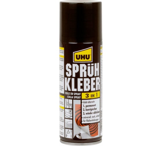 Изображение товара Клей-спрей UHU SPRUHKLEBER 3 in 1 200 мл 48900