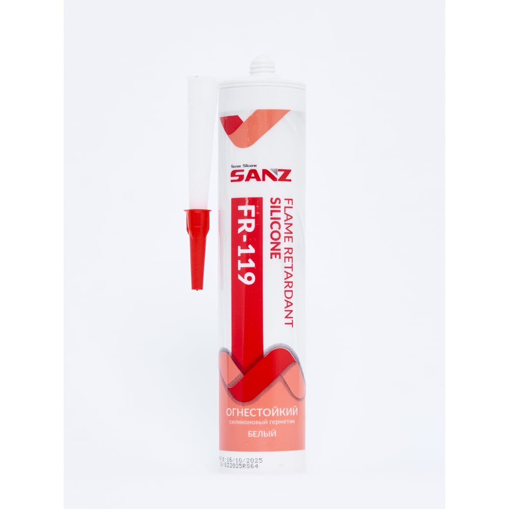 Изображение товара Огнестойкий силиконовый герметик SANZ FR-119 класс EI 180, белый, 280 мл