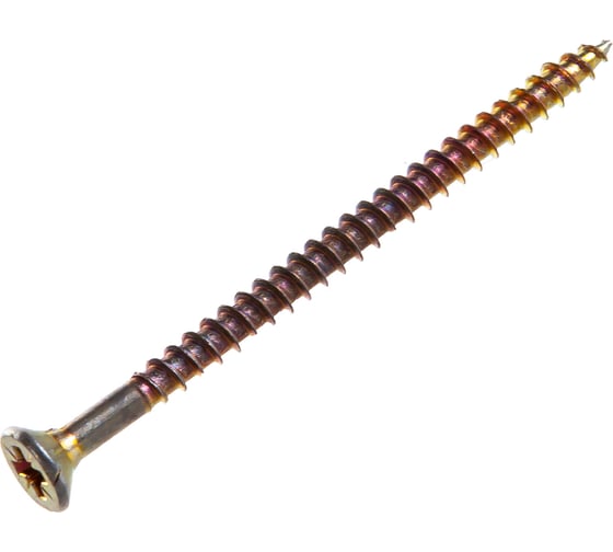 Изображение товара Универсальный саморез по дереву КрепСтройГрупп 4х60 желтый цинк, 150 шт. 145438