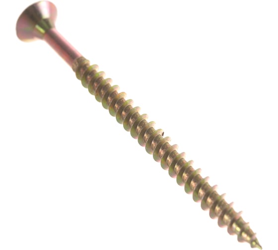 Изображение товара Универсальный саморез по дереву КрепСтройГрупп 6х80 желтый цинк, 100 шт. 145461