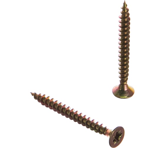 Изображение товара Универсальный саморез по дереву КрепСтройГрупп 5х70 желтый цинк, 100 шт. 145450