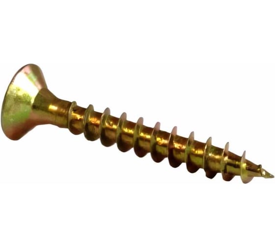 Изображение товара Универсальный саморез по дереву КрепСтройГрупп 3,5х16 желтый цинк, 500 шт. 145405