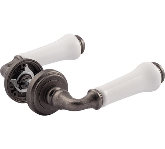 Изображение товара Дверная ручка НОРА-М Андалусия J бф-застар. серебро 7471