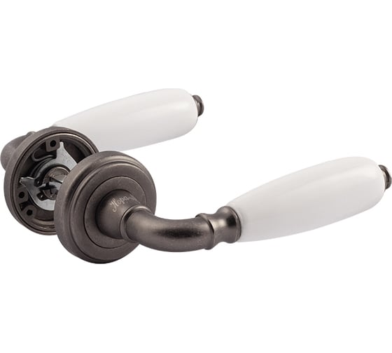 Изображение товара Дверная ручка НОРА-М Галисия J бф-застар. серебро 7433