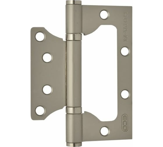 Изображение товара Накладная петля НОРА-М 800-4" FHP-ЕСО (матовый никель; без колпачка; 100х75х2.5 мм) 15529