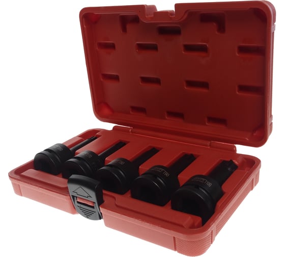 Изображение товара Набор ударных торцевых головок TORX (Т60-Т100; 3/4"; 5 шт.) JTC J605T