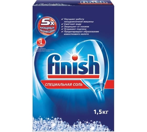 Изображение товара Соль от накипи для посудомоечных машин FINISH 1,5 кг 3012703 602011