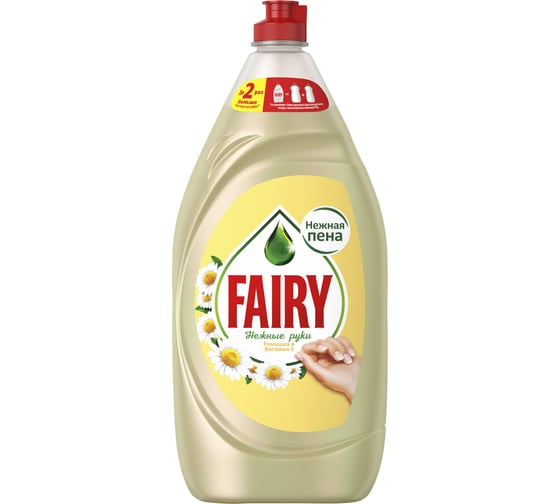 Изображение товара Средство для мытья посуды FAIRY Нежные руки Ромашка и витамин Е, 1.35 л 740297 0001009599 606048
