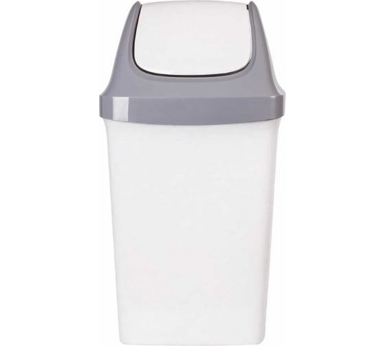 Изображение товара Ведро-контейнер с крышкой для мусора IDEA 50л, Свинг 74х40х35 см, серое М2464 600160