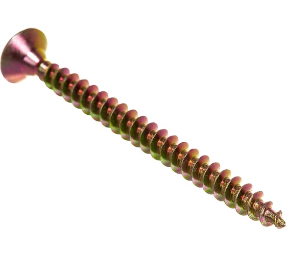 Изображение товара Универсальный саморез по дереву КрепСтройГрупп 5х60 желтый цинк, 100 шт. 145449