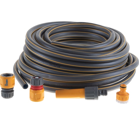 Изображение товара Набор для полива Hozelock: шланг Tricoflex Ultramax 1/2", 25 м с коннекторами и наконечником 116242