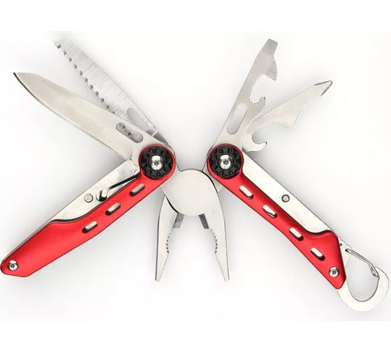 Изображение товара Мультитул Stinger, красный, 10 инструментов, нейлоновый чехол MT-A036