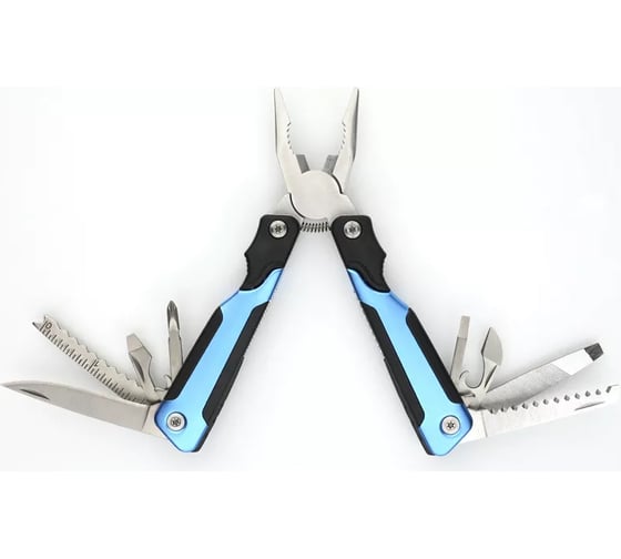 Изображение товара Мультитул Stinger, бирюзовый, 15 инструментов, нейлоновый чехол MT-A017