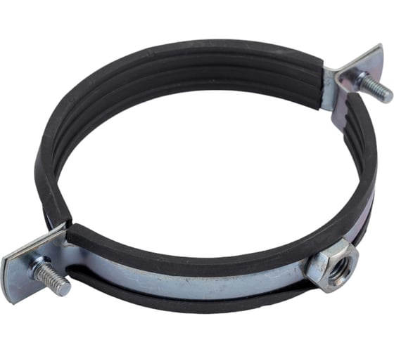 Изображение товара Хомут Невский Крепеж оцинк. с резин. уплотн. 4" 107-112 мм с гайкой М10 709426