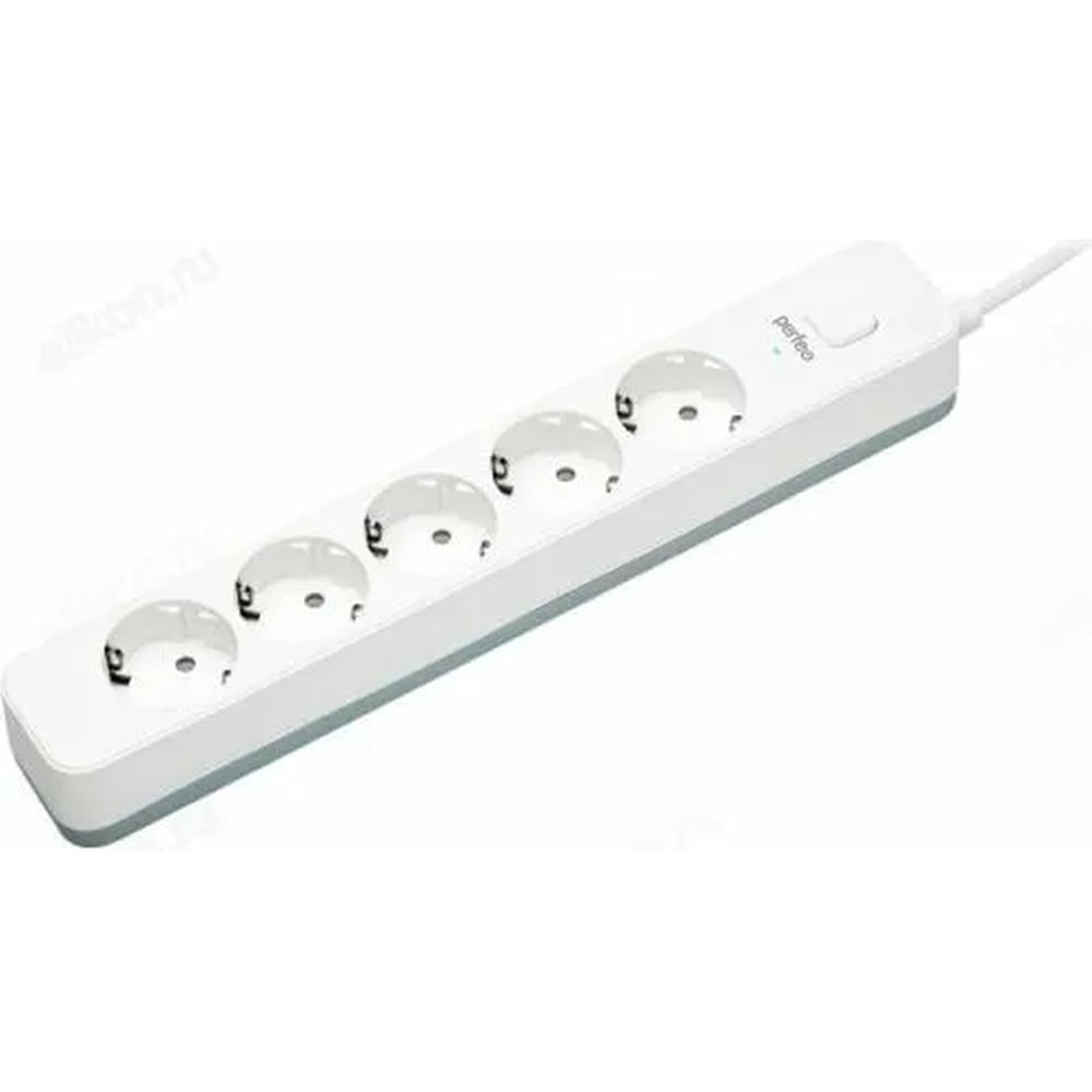 Изображение товара Сетевой фильтр PERFEO POWER STREAM 2500W 3.0 м, 5 розеток, белый 30016441 30016438