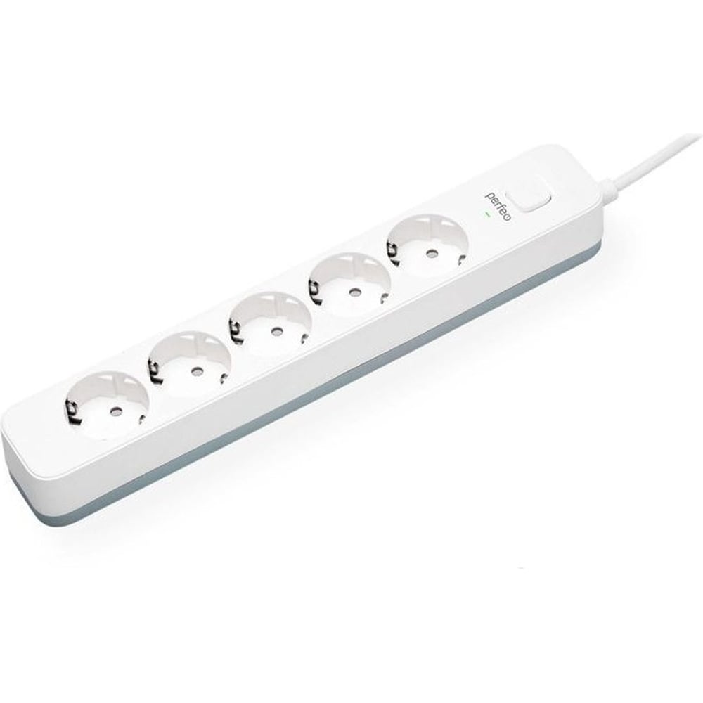 Изображение товара Сетевой фильтр PERFEO POWER STREAM 2500W 5 розеток IP44 белый