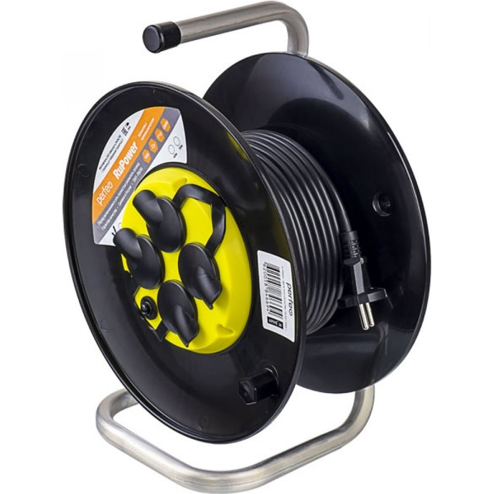 Изображение товара Удлинитель на катушке без заземления PERFEO RU POWER 50 м 4гн 16А 30015484