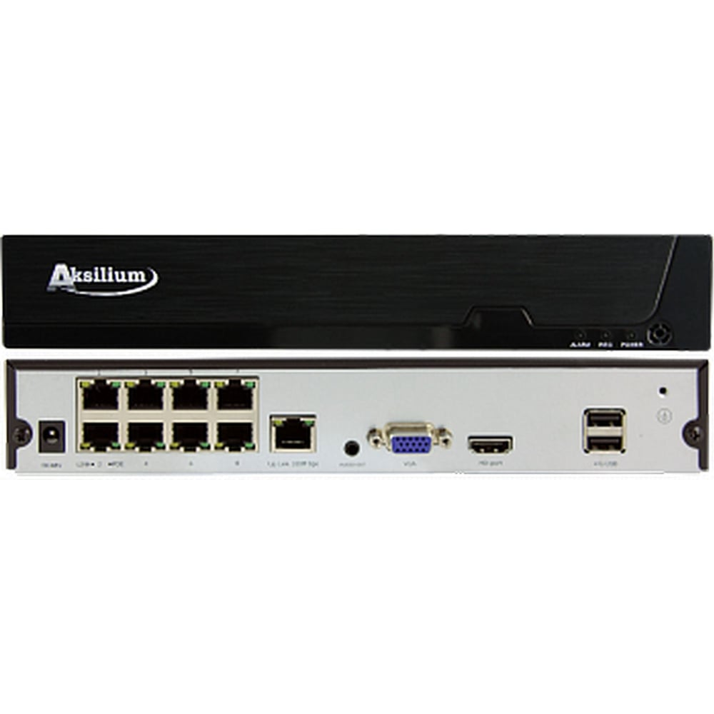 Изображение товара Регистратор видеонаблюдения AKSILIUM NVR-1/16 (8P) AI с PoE и поддержкой 16 каналов