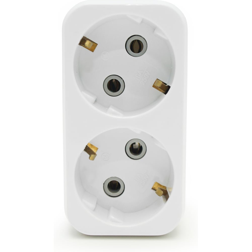 Изображение товара Разветвитель Jilion Евро 2 гнезда с заземлением 16А белый Изображение товара Разветвитель Jilion Евро 2 гнезда с заземлением 16А белый