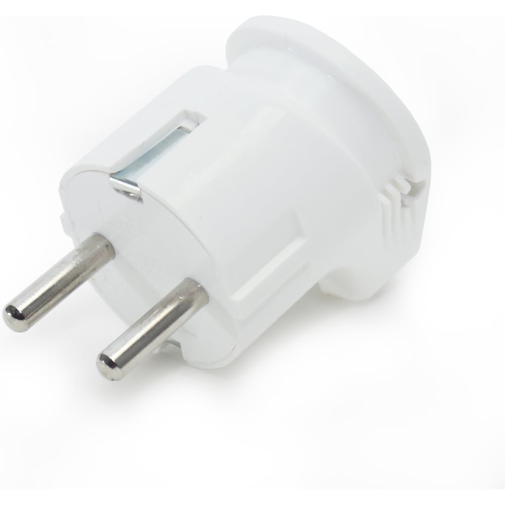 Изображение товара Электрическая вилка евро угловая Jilion с заземлением, 16А, белый 9533828