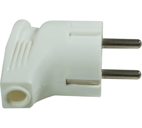 Изображение товара Электрическая вилка евро угловая Jilion с заземлением, 16А, белый 9533828