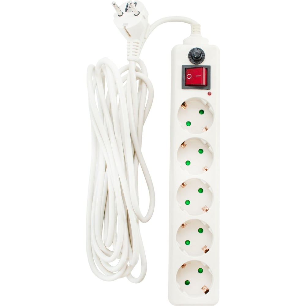 Изображение товара Сетевой фильтр Jilion UF-5g-3m-Z-V с 5 евророзетками бежевый 3 м