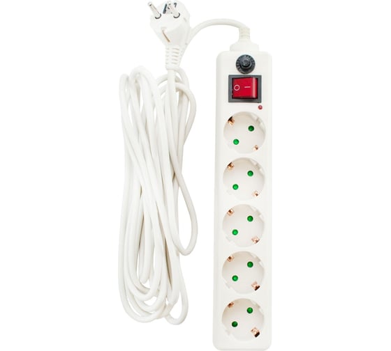 Изображение товара Сетевой фильтр Jilion UF-5g-3m-Z-V с 5 евророзетками (с/з, с/в) 3 м, бежевый 9534851