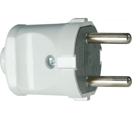 Изображение товара Электрическая вилка Jilion (без заземления), 10А, белый 9533820