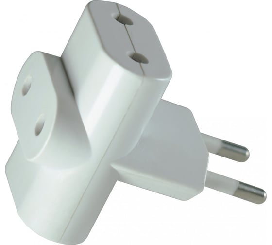 Изображение товара Электрический разветвитель Jilion (без заземления), 3 гнезда, стандарт, 10А, белый 9533873