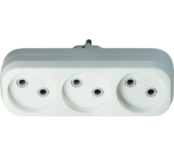 Изображение товара Электрический разветвитель Jilion евро (без заземления), 3 гнезда, линия, 10А, белый 9533862
