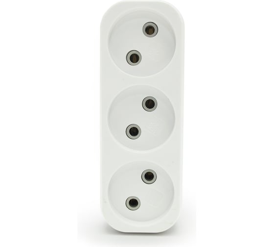 Изображение товара Электрический разветвитель Jilion евро (без заземления), 3 гнезда, линия, 10А, белый 9533862