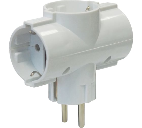 Изображение товара Электрический разветвитель Jilion евро (с заземлением), 3 гнезда, стандарт, 16А, белый 9533884